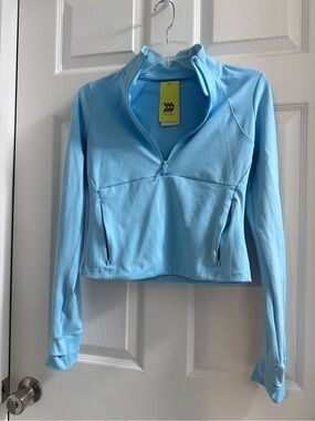 Target light blue quarter zip
